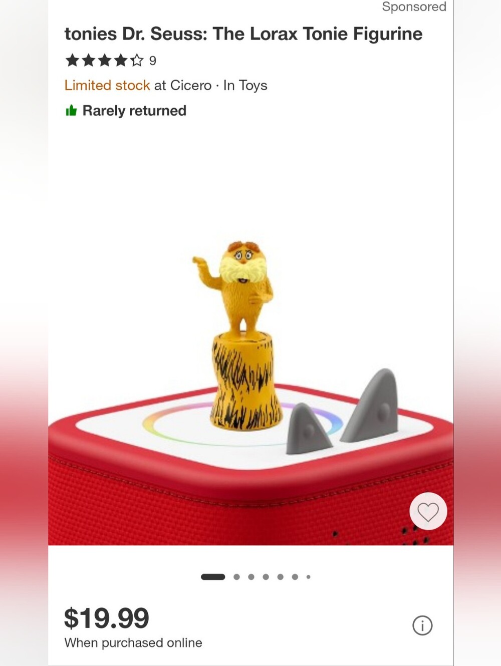 Tonies The Lorax Figure